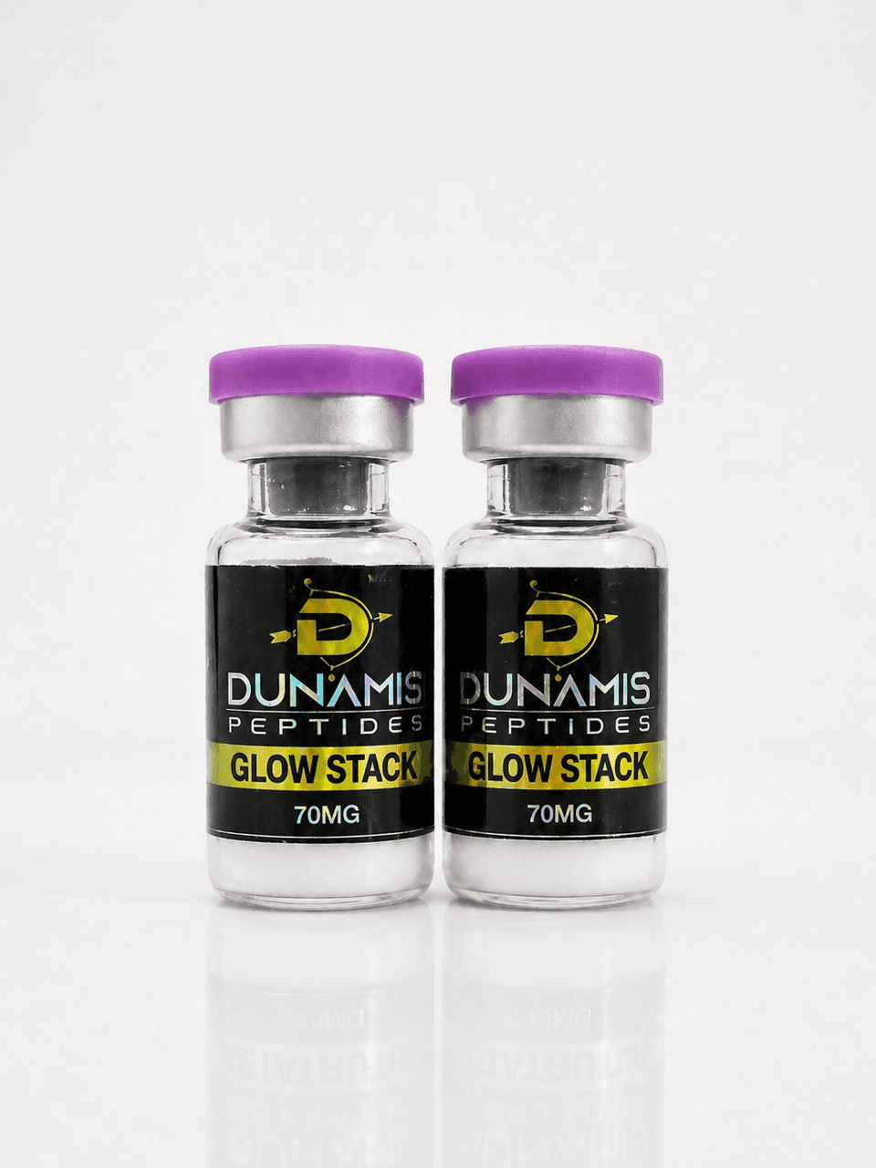 Glow Stack GHK-Cu 50mg · TB-500 10mg · BPC-157 10mg vial by Dunamis Peptides